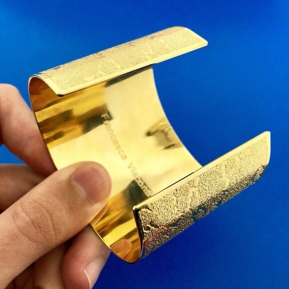 Vintage Francesca Visconti Gold Tone Cuff Bracelet. OS - Picture 3 of 3